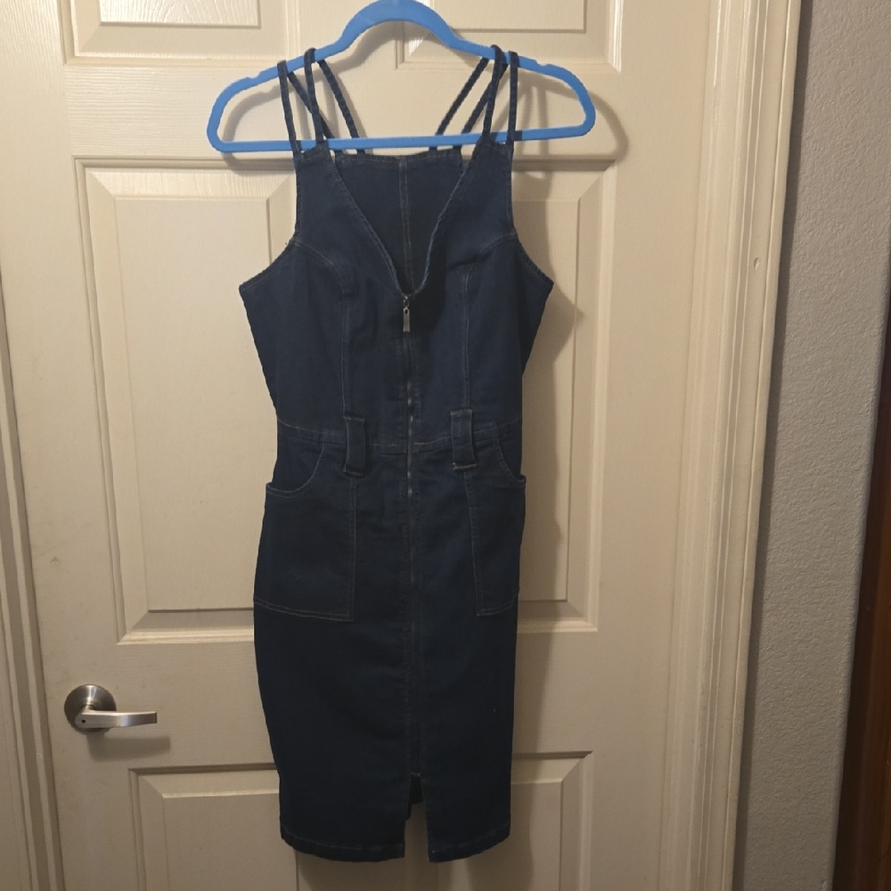 VENUS Dark Blue Denim Dress